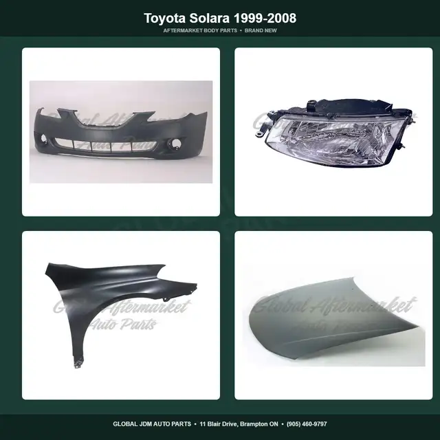 Toyota Solara 1999-2008 Hood Grille Bumper Absorber Fender