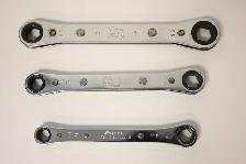 Snap-On 3 Piece Double Box End Ratcheting Wrench Set Used Good