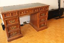 Classic Glass Display Cabinet  - Leather Couch and desk - Photo 4
