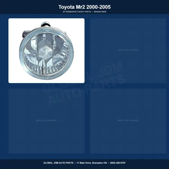 Toyota Mr2 2000-2005 Aftermarket Bumper Fender Hood Grille