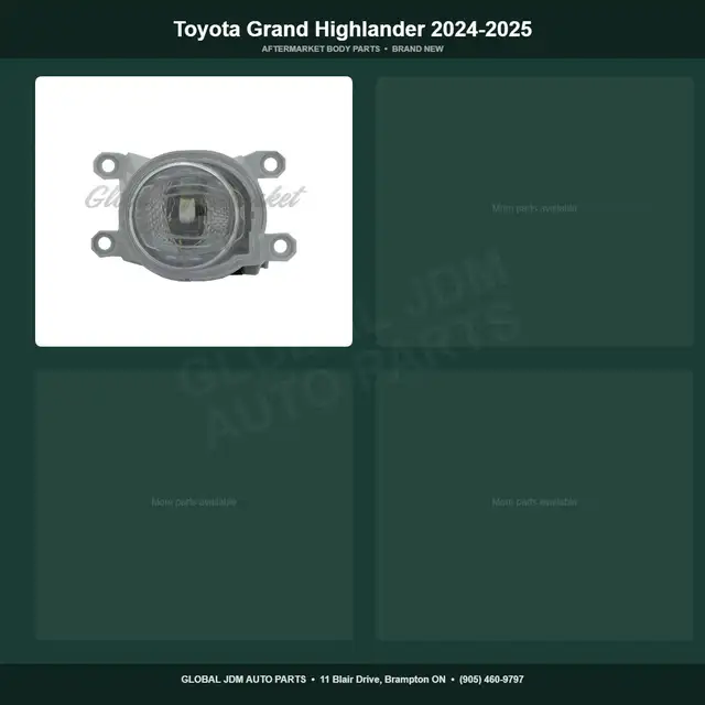 Toyota Grand Highlander 2024-2025 Hood Grille Fender Mirror