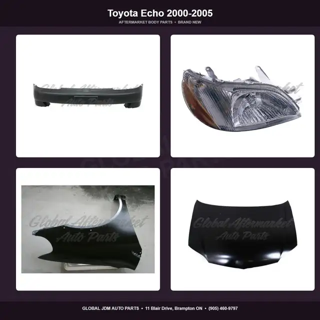 Toyota Echo 2000-2005 Hood Fender Bumper Grille Mirror