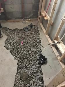 Bathroom renovation & basement finishing