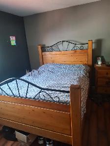 Solid wood Queen size bed