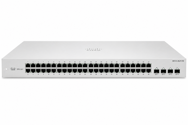 Cisco Meraki MS120-48LP-HW 48-Port PoE  Cloud Managed Switch-NOB
