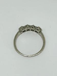 14k  White gold Four-Stone Diamond Ring - Photo 5