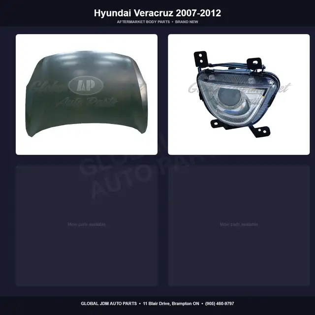 Hyundai Veracruz 2007-2012 Hood Fender Aftermarket Bumper