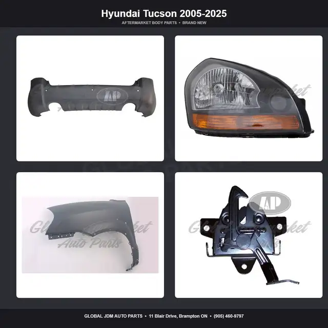 Hyundai Tucson 2005-2025 Fender Grille Absorber Hood Mirror