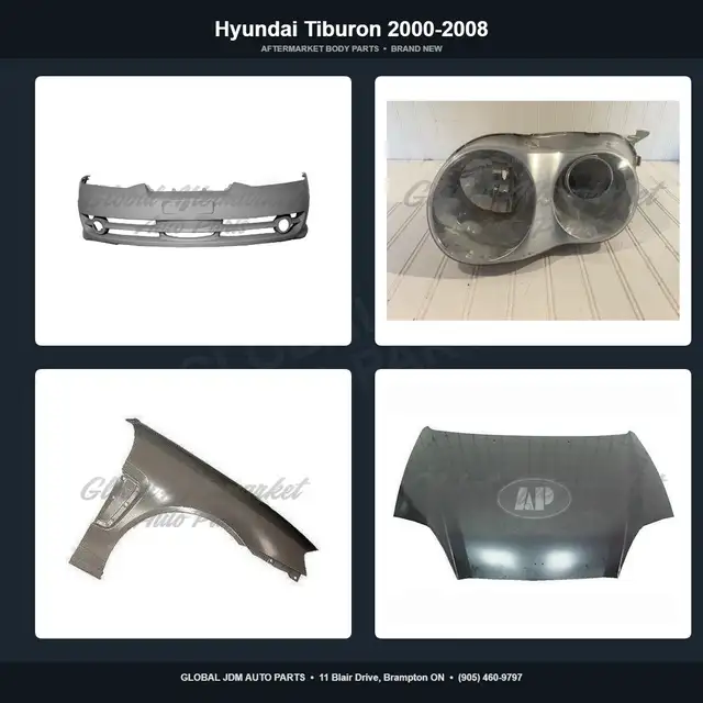 Hyundai Tiburon 2000-2008 Fender Bumper Hood Aftermarket