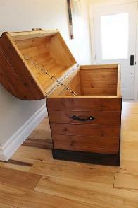 Coffre en bois rond impeccable, ultra propre, 130$ livré si… - Photo 3