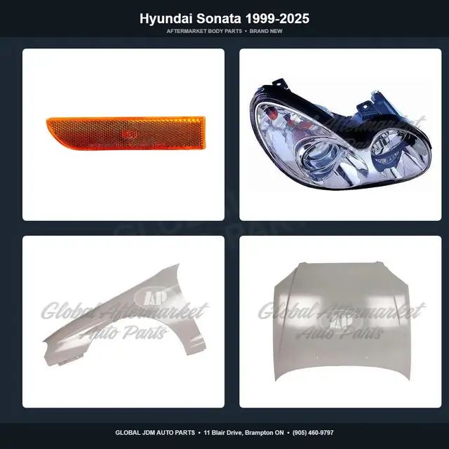 Hyundai Sonata 1999-2025 Hood Grille Fender Bumper Mirror