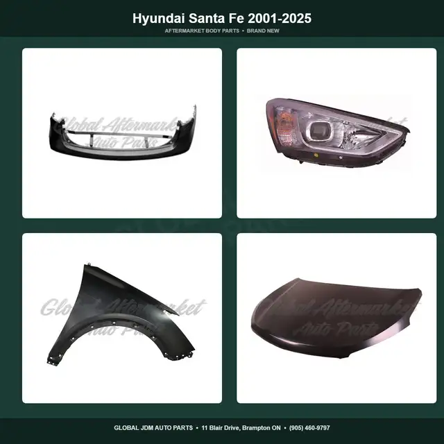 Hyundai Santa Fe 2001-2025 Fender Mirror Bumper Hood Grille