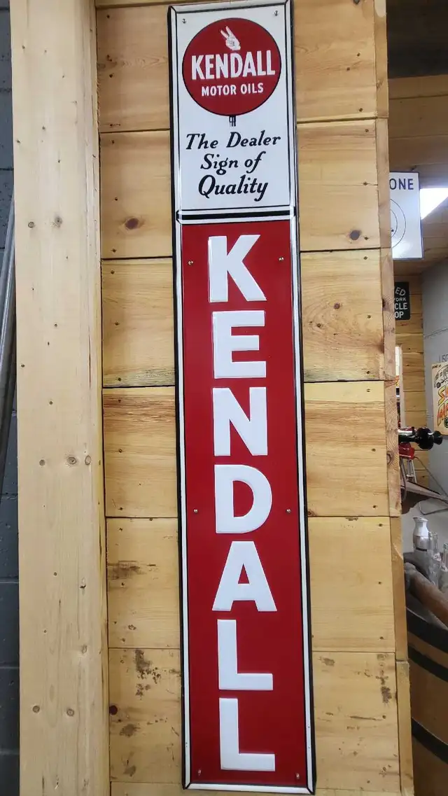 1965 VINTAGE KENDALL MOTOR OILS SIGN