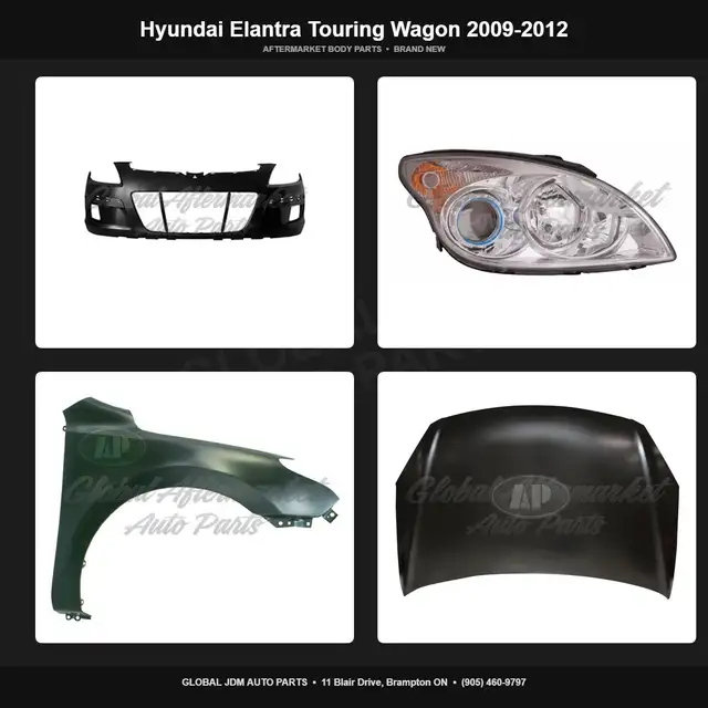 Hyundai Elantra Touring Wagon 2009-2012 Hood Grille Fender