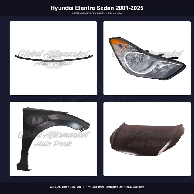 Hyundai Elantra Sedan 2001-2025 Grille Fender Mirror Bumper
