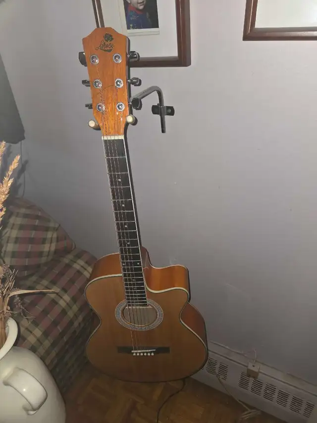 vente ou échange guitare acoustique très peut utilisé