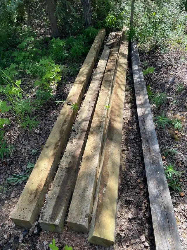 4 - 6" x 6" x 16’ Pressure Treated Lumber Posts