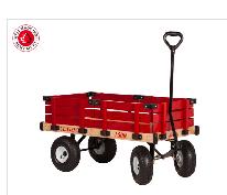 Top line childrens wooden wagons with pneumatic tires