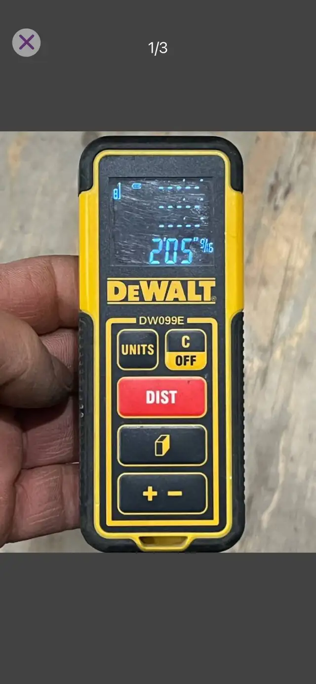 Dewalt 100’ laser distance measure