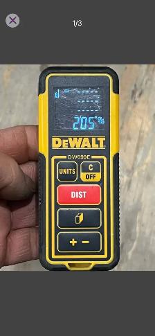 Dewalt 100’ laser distance measure