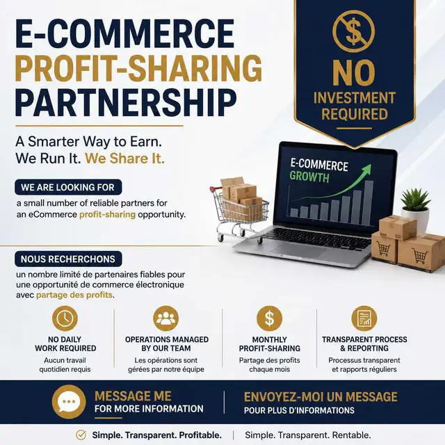 'No Investment'eCommerce Business Partnership Opportunity