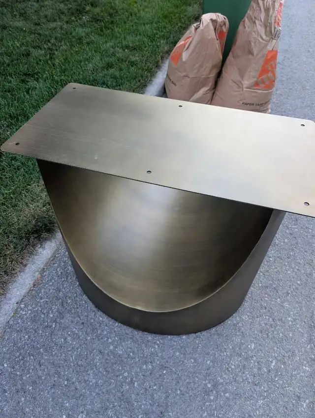 Metal table base - at curb
