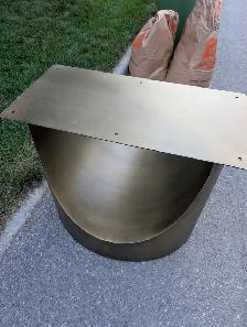 Metal table base - at curb