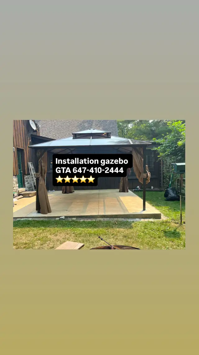 installation gazebo