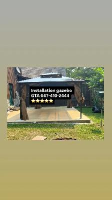 installation gazebo