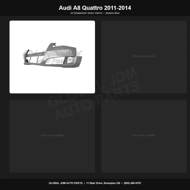 Audi A8 Quattro 2011-2014 Bumper