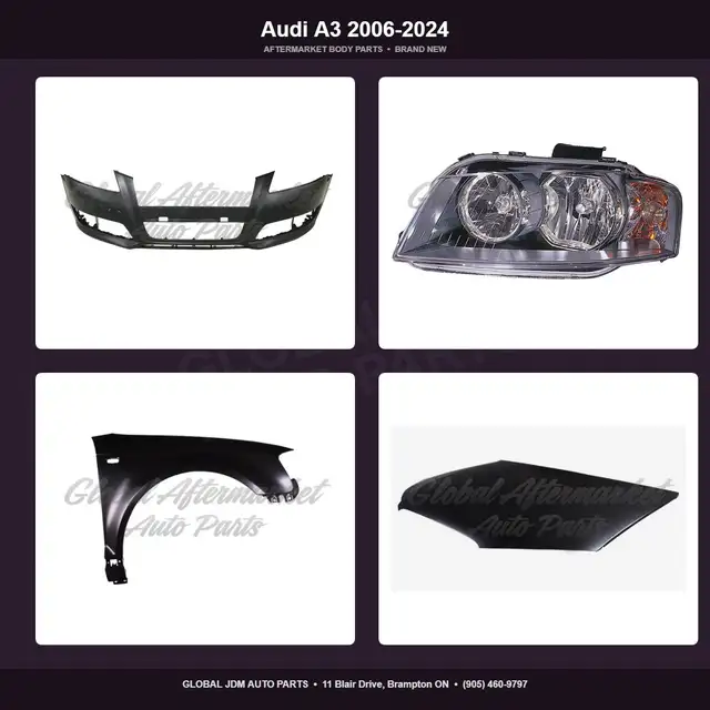 Audi A3 2006-2024 Hood Grille Fender Bumper