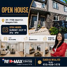 OPEN HOUSE: TOWNHOUSE 59-7768 ASCOT CIR, NIAGARA FALLS