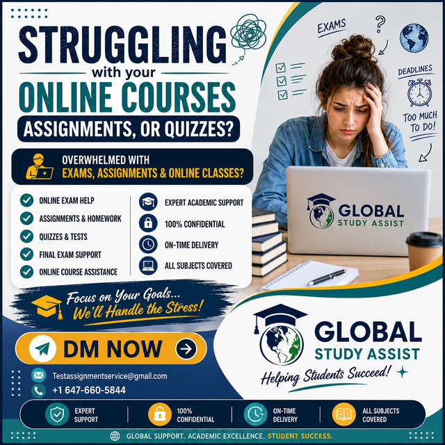 Online Course Help Assignment Help All Subjects 100% Pass