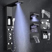 Brand New Sealed Black Rainfall Shower Tower Column For Sale
