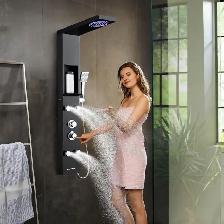 Brand New Sealed Black Rainfall Shower Tower Column For Sale - Photo 6