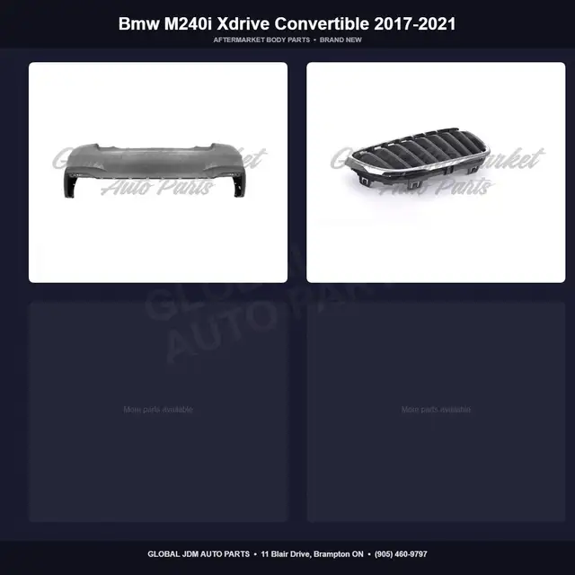 Bmw M240i Xdrive Convertible 2017-2021 Hood Grille Bumper