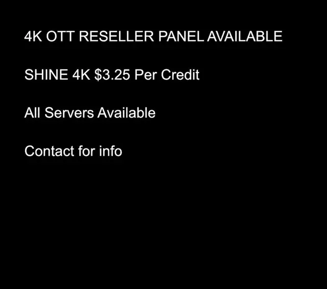 reseller panels - JIO - GLO - SMART4k - SHINE4k - Global -