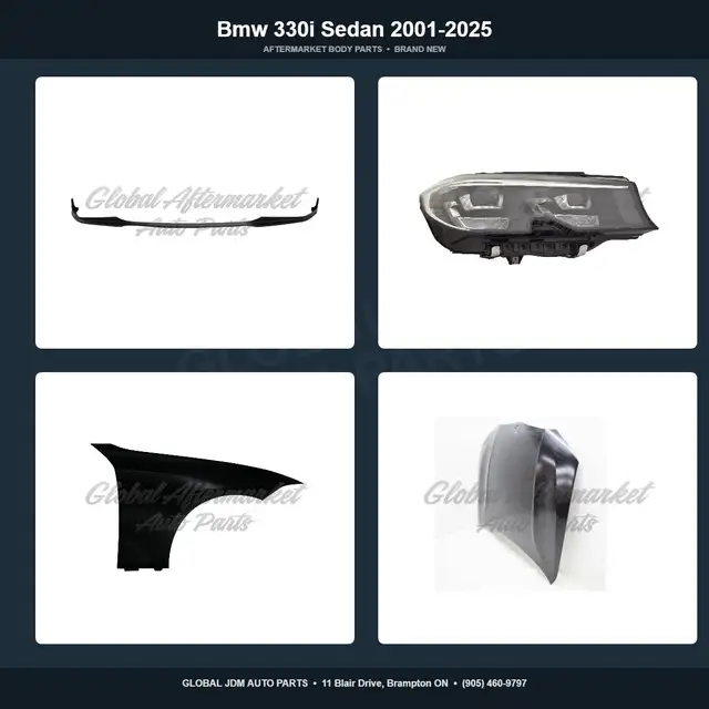 Bmw 330i Sedan 2001-2025 Fender Hood Grille Bumper Absorber