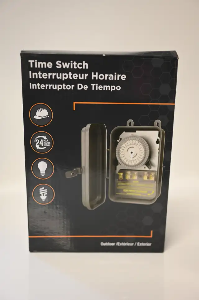 Time Switch with Metal Box Woods 59104R 40-Amp Outdoor New