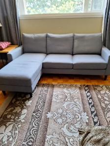 FREE GRAY MODERN SECTIONAL MIDLAND