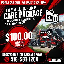 ALL-IN-ONE MOBILE CAR CARE PACKAGE – ONLY $100! ️