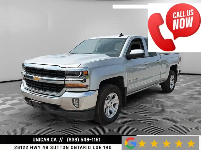 2018 Chevrolet Silverado 1500 1LT / 5.3L V8 / 4WD / Double Cab /