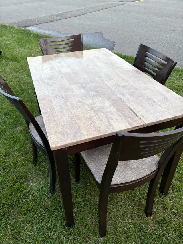 Table and 4 chairs