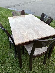 Table and 4 chairs
