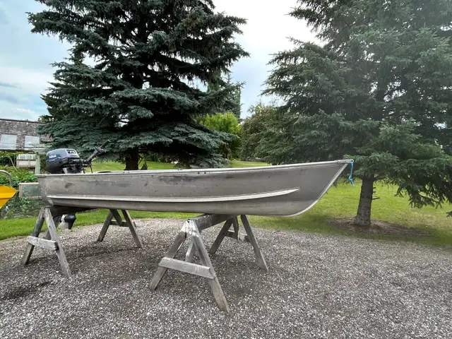Aluminum Boat and motor