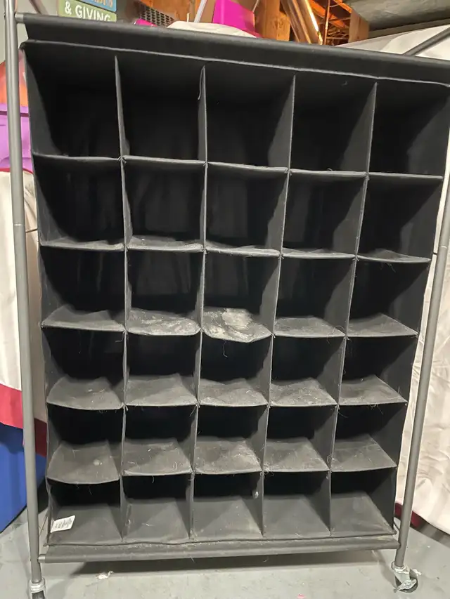 Shoe rack on wheels