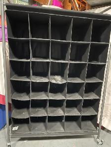 Shoe rack on wheels
