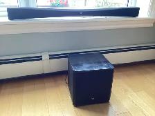Vizio sound bar and sub woofer