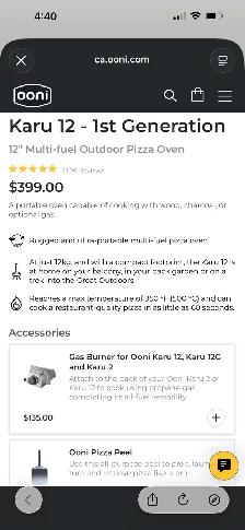 Ooni Karu 12 Outdoor Pizza Oven - Photo 4