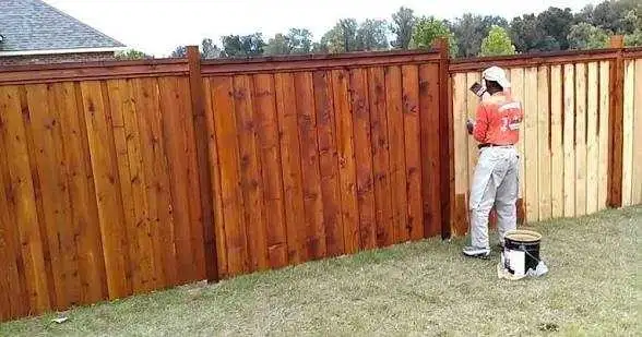 Raw Wood Fence Staining